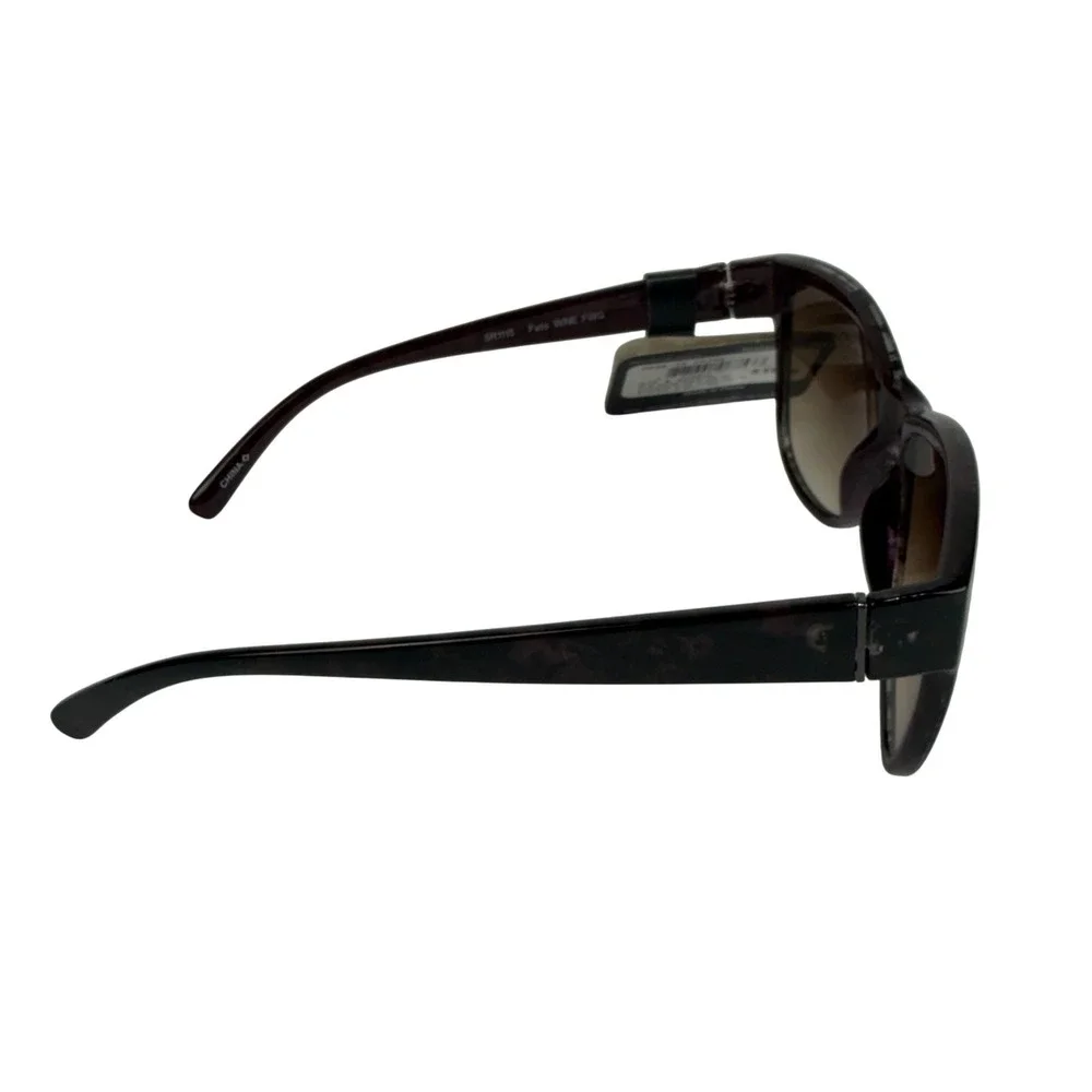 Foster Grant Fate Wine Sunglasses Women SR1115 Brown Gradient Lens MaxBlock New